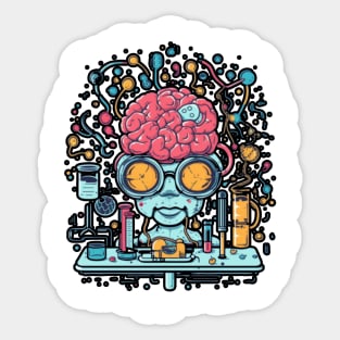 Think Is Not Illegal Yet With Brain Art Sticker